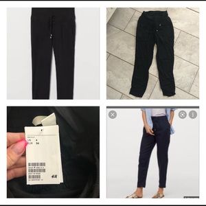 H&M Maternity Black Drawstring Pants US4 NWT